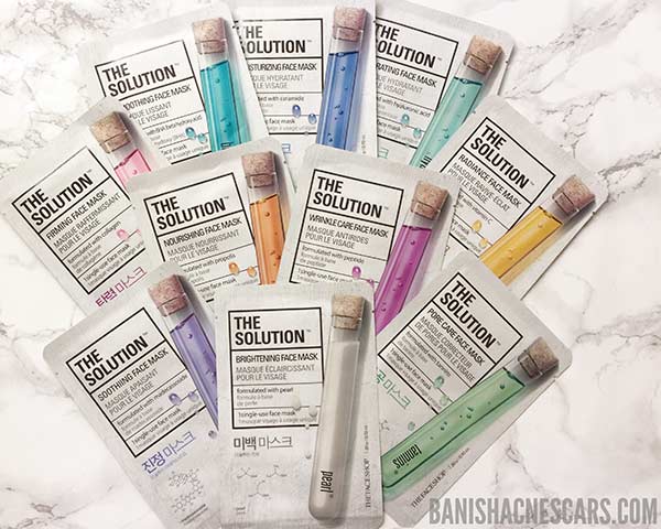 Stolpe lyserød uren The Face Shop 'The Solution' Sheet Masks Review