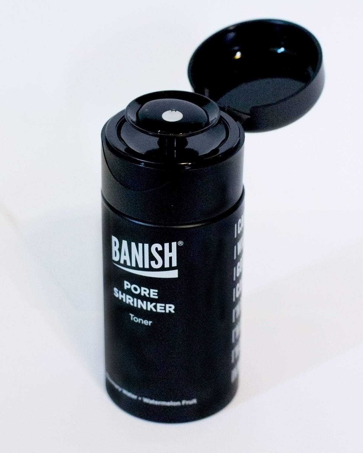 banish pore shrinker watermelon toner cap open view