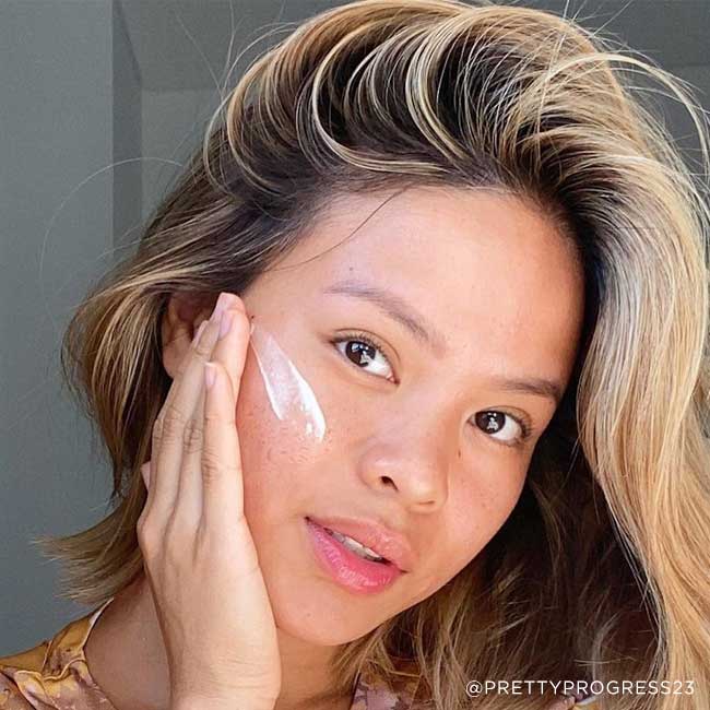 Vitamin C Creme On Liz's Skin