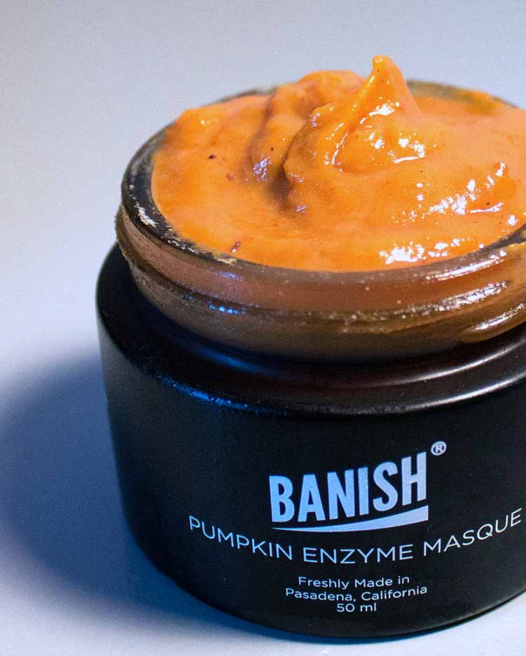 banish pumpkin enzyme mask close up