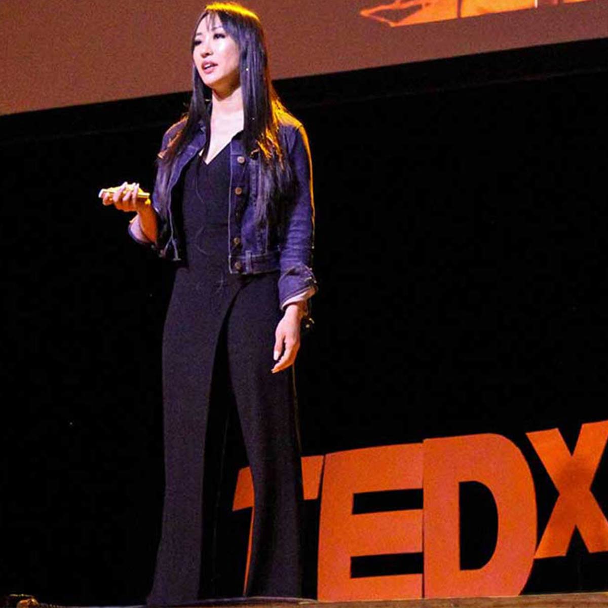 daisy jing as a featured speaker at tedx talk  in georgia, 2019