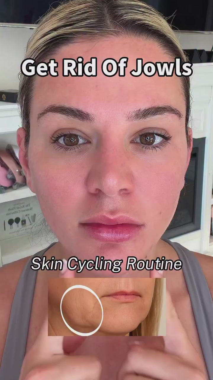 routine for how to skin cycle to reduce jowls and slim the jawline