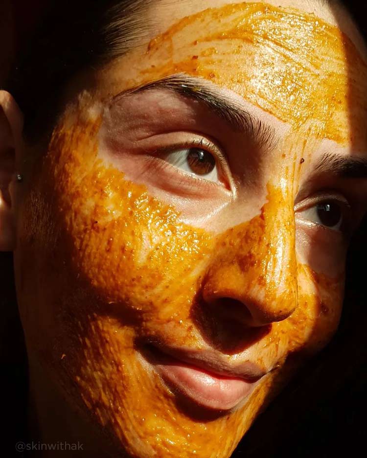 banish pumpkin enzyme masque on face